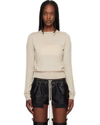 Rick Owens - Off- Temple Biker Level Sweater - Lyst