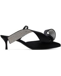 Area - Black Sergio Rossi Edition Marquise Heeled Sandals - Lyst