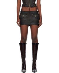 Miss Sixty - Knwls Edition Leather Miniskirt - Lyst