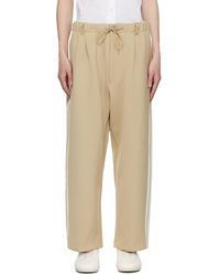 Y-3 - Taupe 3 Stripes Sweatpants - Lyst