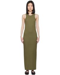 Rag & Bone - Robe Longue Verte À Encolure Arrondie - Lyst