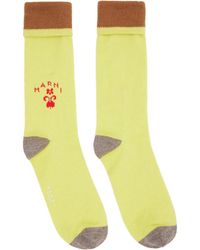 Marni - Wool Flower Logo Socks - Lyst
