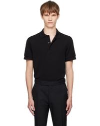 Tom Ford - ブラック Piquet ポロシャツ - Lyst