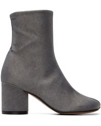 MM6 by Maison Margiela - Satin Anatomic Ankle Boots - Lyst