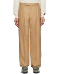 Gucci - Brown Pleated Trousers - Lyst