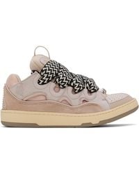 Lanvin - Leather Curb Sneakers - Lyst