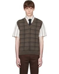 Ernest W. Baker - ブラウン チェック ジャカード ベスト - Lyst