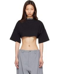 Palm Angels - Back Curved Logo Mini T-Shirt - Lyst