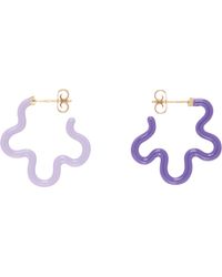 Bea Bongiasca - パープル&ゴールド 2 Tone Flower ピアス - Lyst