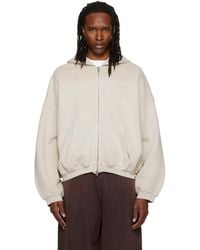 Alexander Wang - Off- Crystal Hotfix Oversized Zip Up Hoodie - Lyst