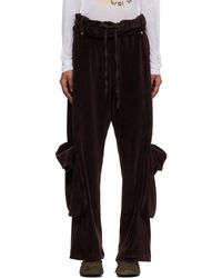 OPEN YY Linen Cargo Pants in White | Lyst