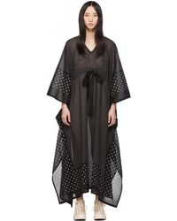 Visvim Robe a pois noire Kaftan