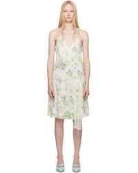 Anna Sui - Off- Rosies Posies Chiffon Romantic Lace Slip Dress - Lyst