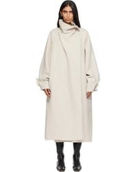 LE17SEPTEMBRE - Cowl Neck Handmade Long Coat - Lyst