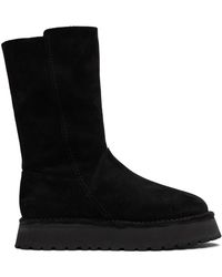 Y's Yohji Yamamoto - Nubuck Leather Slip-On Boots - Lyst