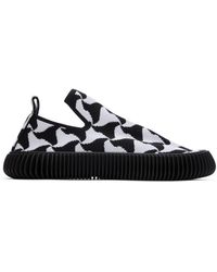 Bottega Veneta - Black & White Ripple Sneakers - Lyst