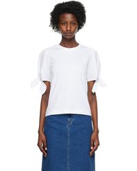 See By Chloé - White Puff Sleeve T-shirt - Lyst