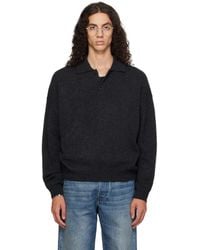 YACAIA - Y-0024 Oversized Merino Polo - Lyst
