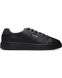 HUGO - Leather Sneakers - Lyst