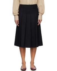 A.P.C. - Pleated Midi Skirt - Lyst