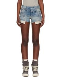 Rick Owens - Temple Lana Cut Off Denim Shorts - Lyst