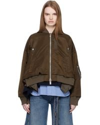 Sacai - Nylon Twill Bomber Jacket - Lyst