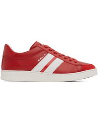 Bally - Baskets tyger rouges - Lyst