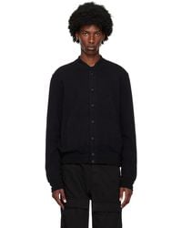 Givenchy - Blouson aviateur noir à logo en tricot jacquard - Lyst