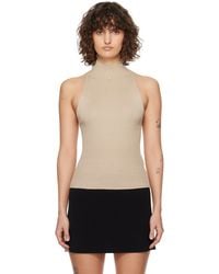 Courreges - Mock Neck Rib Tank Top - Lyst