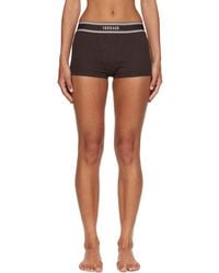 Versace - Cotton Rib Short Trunk Boxer Briefs - Lyst