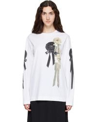 Simone Rocha - Ribbon Rosette Print Long Sleeve T-Shirt - Lyst