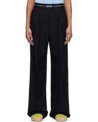 MSGM - ブラック タックパンツ - Lyst