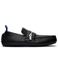 Burberry - Leather Motor Low Loafers - Lyst