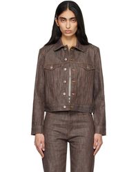 A.P.C. - Blouson Dion Brun En Denim - Lyst