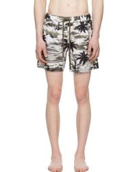 Moncler - Off- Printed Swim Shorts - Lyst