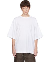 Dries Van Noten - T-Shirt Surdimensionné Blanc - Lyst
