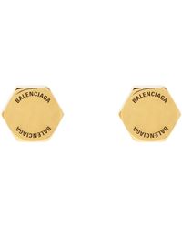 Balenciaga - Boucles d'oreilles garage double screw dorées - Lyst