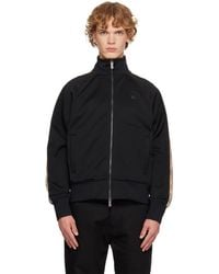 Burberry - Check Trim Cotton Blend Track Jacket - Lyst