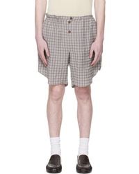 Hed Mayner - Checked Shorts - Lyst