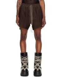 Rick Owens - Rick S Boxers Leather Shorts - Lyst