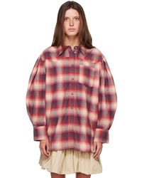 Ganni - Check Flannel Shirt - Lyst
