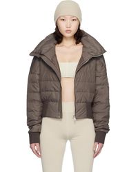 Rick Owens - Moncler + Taupe Cropped Down Jacket - Lyst