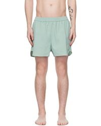 Acne Studios - Green Embroidered Swim Shorts - Lyst