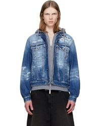DSquared² - Medium Ripped Wash Over Denim Jacket - Lyst