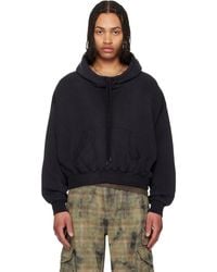 R13 - Funnel Neck Cropped Popover Hoodie - Lyst