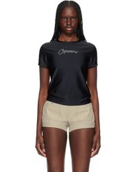 Coperni - T-Shirt Noir À Logo À Ornements Facettés - Lyst