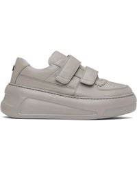 Acne Studios - Taupe Velcro Strap Platform Sneakers - Lyst