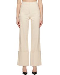 OLENICH - Off- Raw Edge Trousers - Lyst