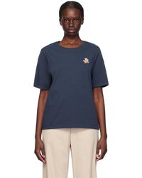 Maison Kitsuné - Navy Speedy Fox T-shirt - Lyst