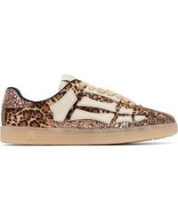 Amiri - Tan Leopard Pacific Bones Sneakers - Lyst